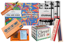 Load image into Gallery viewer, Group Fun Bundle (That's Not Funny+ Clever Girl+ Color V2,V3 +Pencils +All Ages Journal+ Notes)