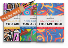 Load image into Gallery viewer, Complete Adult Coloring Book Bundle: Vol 1 + 2 + 3 + Pencils